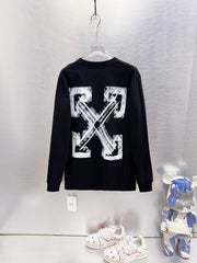 Off White Arrow Back Print Long-Sleeve T-Shirt