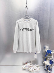 Off White Logo Print  Long-Sleeve T-Shirt