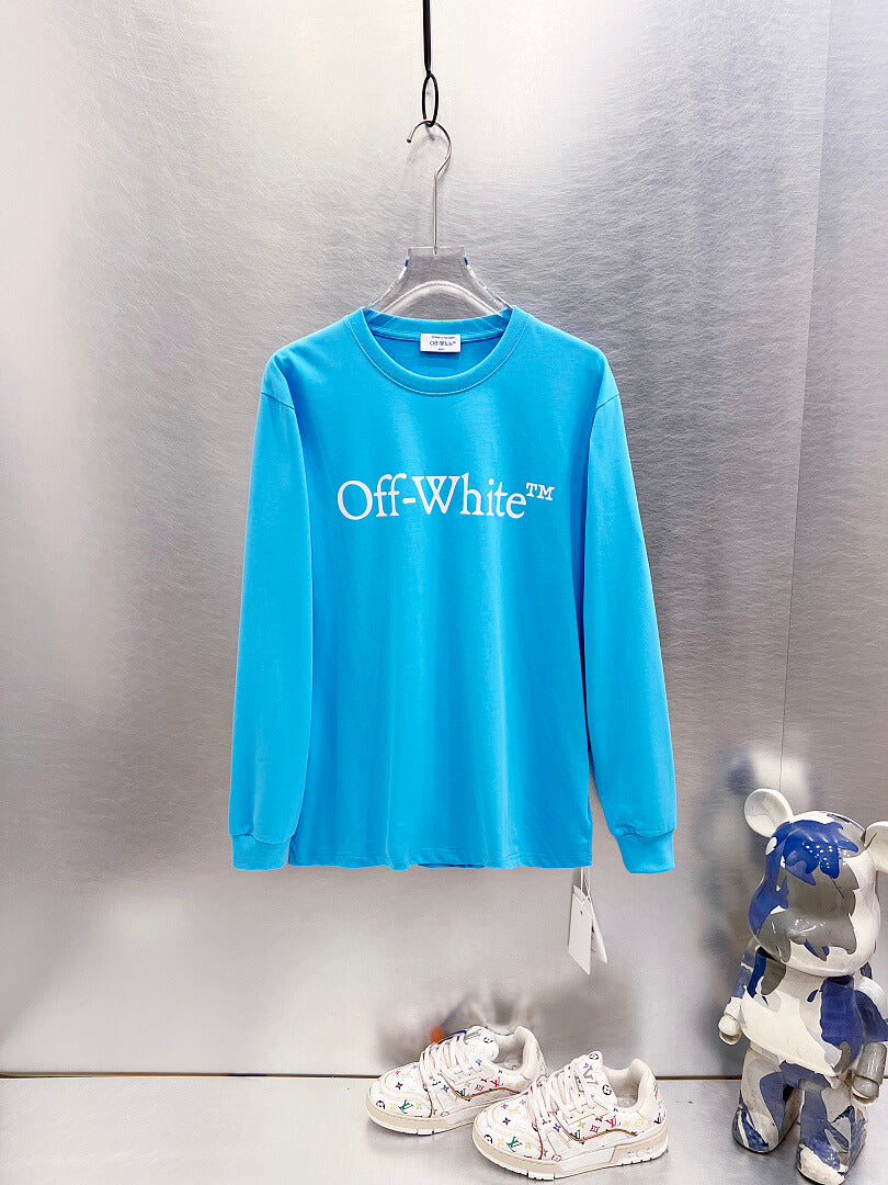 Off White Logo Print  Long-Sleeve T-Shirt