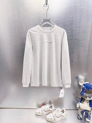 Off White Cherry Blossom Print Long-Sleeve T-Shirt