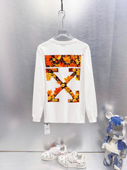 Off White Logo Print Long-Sleeve T-Shirt