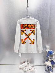 Off White Logo Print Long-Sleeve T-Shirt