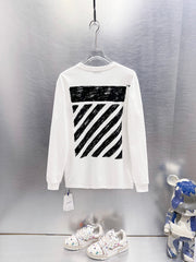 Off White Logo Print Long-Sleeve T-Shirt