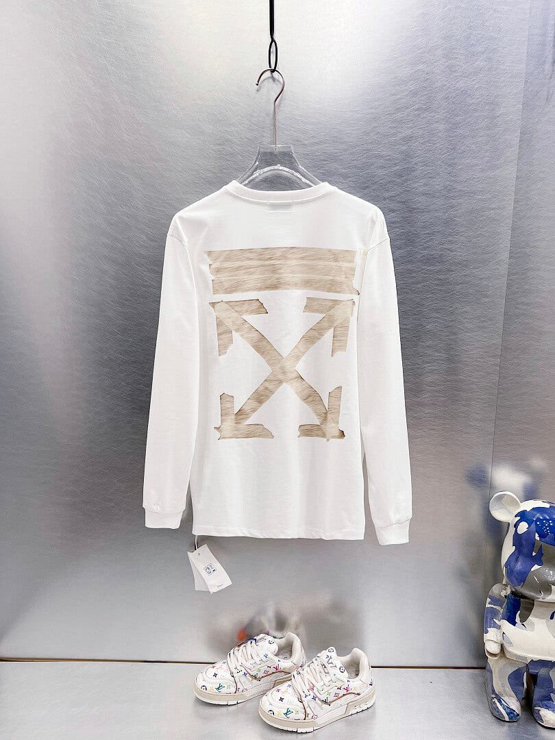 Off White Tape Arrow  Long-Sleeve T-Shirt