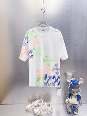 Off White Colorful Gradient Arrow Print T-Shirt