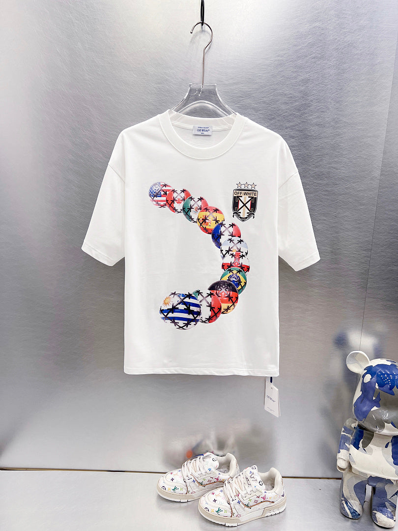 Off White Logo Print T-Shirt #9621
