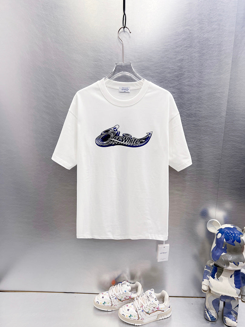 Off White Logo Print T-Shirt #9625)