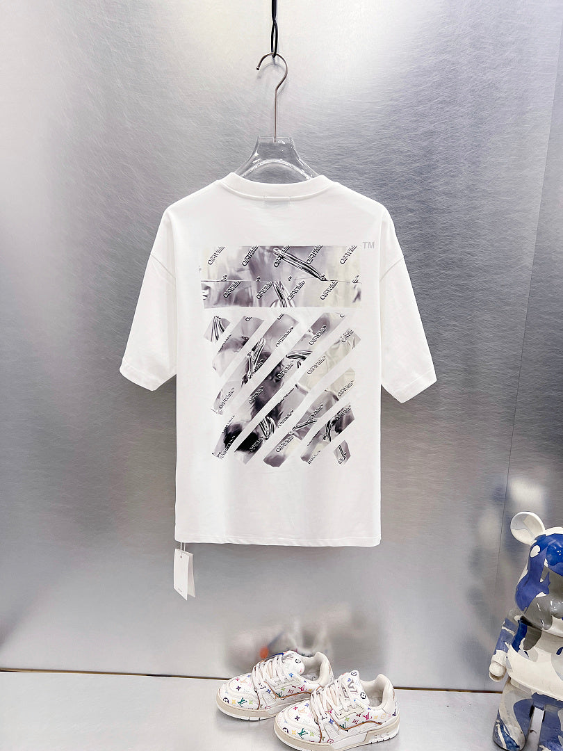 Off White Logo Print T-Shirt #9628