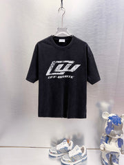 Off White Logo Print T-Shirt #9653