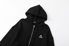 AMIRI logo detail zip up hoodie