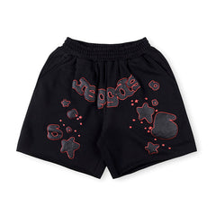 SP5DER logo-print cotton shorts