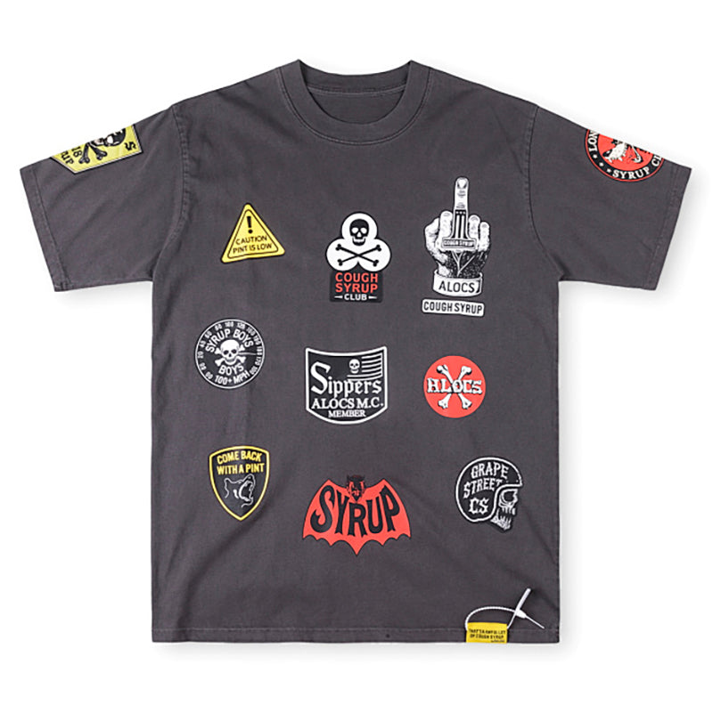 THAT'S A AWFUL LOT OF COUGH SYRUP Multi-element printed casual Tee