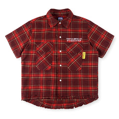 Cough Syrup Raw-edge plaid shirt