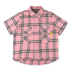 Cough Syrup Raw-edge plaid shirt