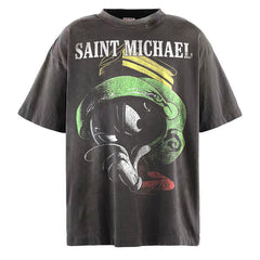 Saint Michael Triple Sevens Marvin Grey Wash T-shirt