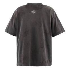 Saint Michael logo-print Distressed T-shirt