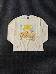 SAINT MICHAEL Wet Printed Cotton Long sleeve Tee