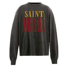 SAINT MICHAEL Vintage Distressed Long sleeve Tee