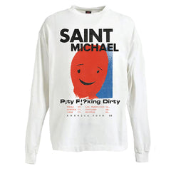 SAINT MICHAEL Printed cotton Long sleeve Tee