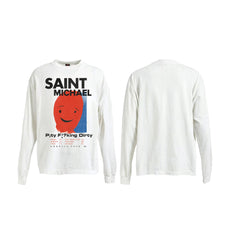 SAINT MICHAEL Printed cotton Long sleeve Tee