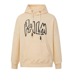 Palm Angels flame-print cotton hoodie