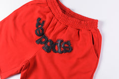 SP5DER Studded athletic shorts