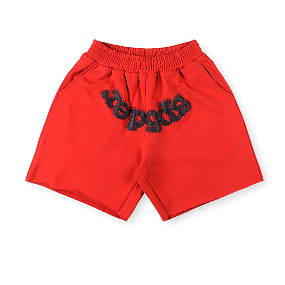 SP5DER Studded athletic shorts
