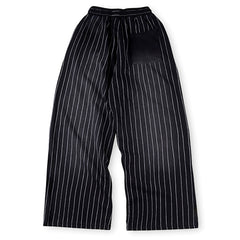 Vertabrae White striped casual wide-leg pants