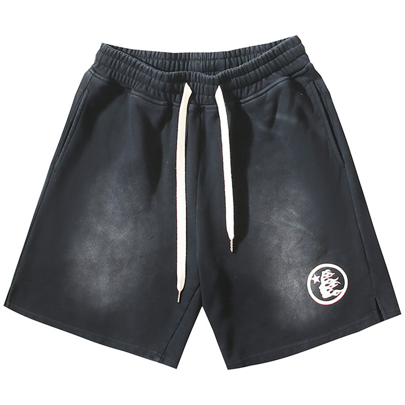 Washed and distressed casual Shorts