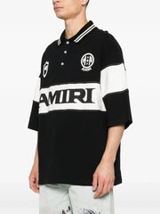 stripe-detail logo polo shirt
