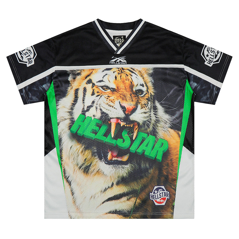 Hellstar Tiger Print Mesh Jersey