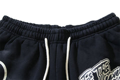 Classic Letter Avatar Washed Shorts
