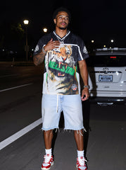 Hellstar Tiger Print Mesh Jersey