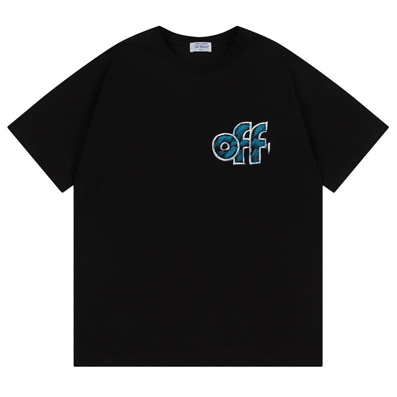 Logo Pattern Printed T-Shirt