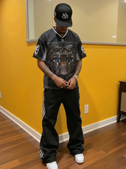 Hellstar Panther Print Mesh Jersey
