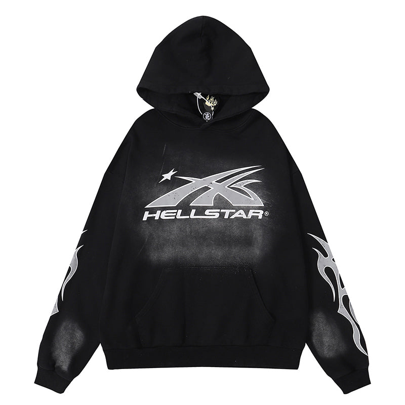Fire Hoodie Logo Black