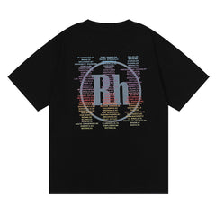 micro-logo letter racing print T-shirt