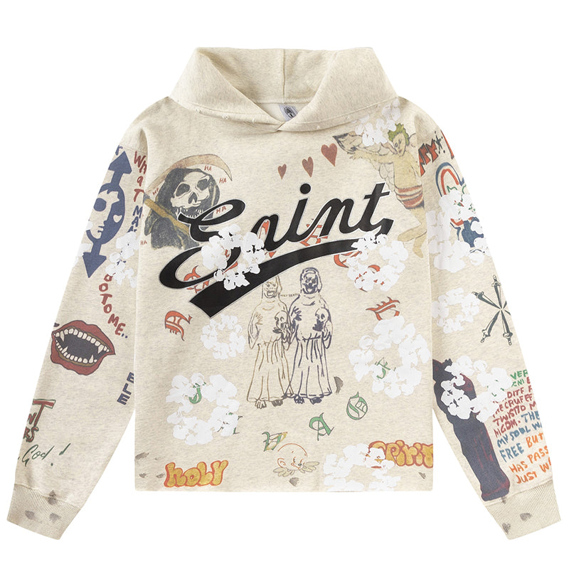 Denim Tears x  kapok graffiti print Hoodies
