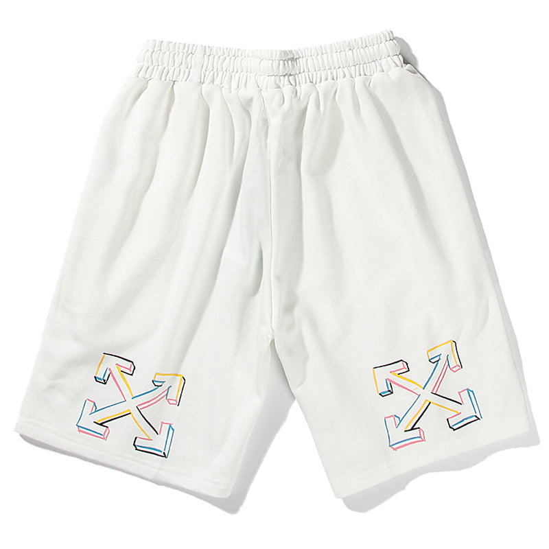Brush Arrows Raw-Cut Shorts