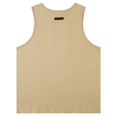Flocked letter crew neck Sleeveless T-Shirts