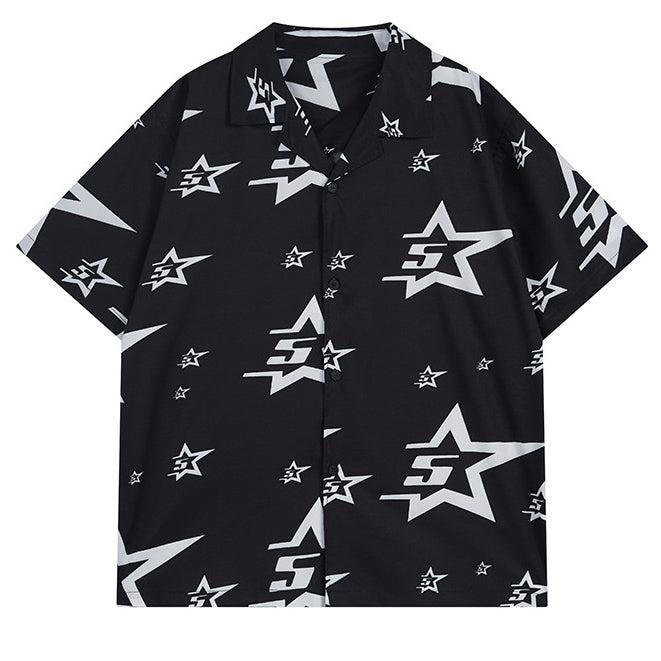 Star Pattern Short-sleeved Shirt