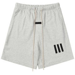 X ADIDAS joint three-dimensional rubber three-bar shorts