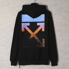 Color gradient arrow pattern Hoodies