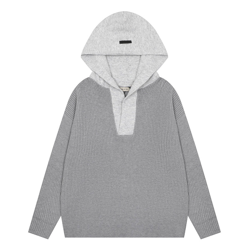 Knitted Sweater Hoodie