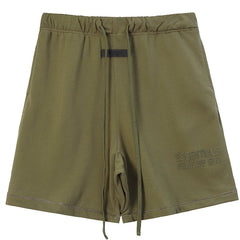 Season 8 flocked letter print Shorts
