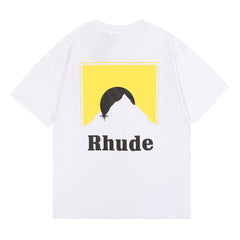 Lettering Sunset Graphic T-Shirt Yellow