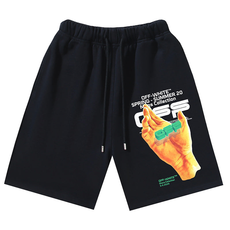 Hand Logo Print Sweatshort