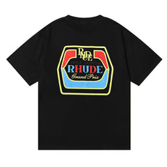 micro-label wheat ear letter printing t-shirt