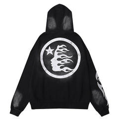 Fire Hoodie Logo Black
