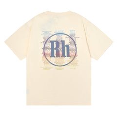 micro-logo letter racing print T-shirt